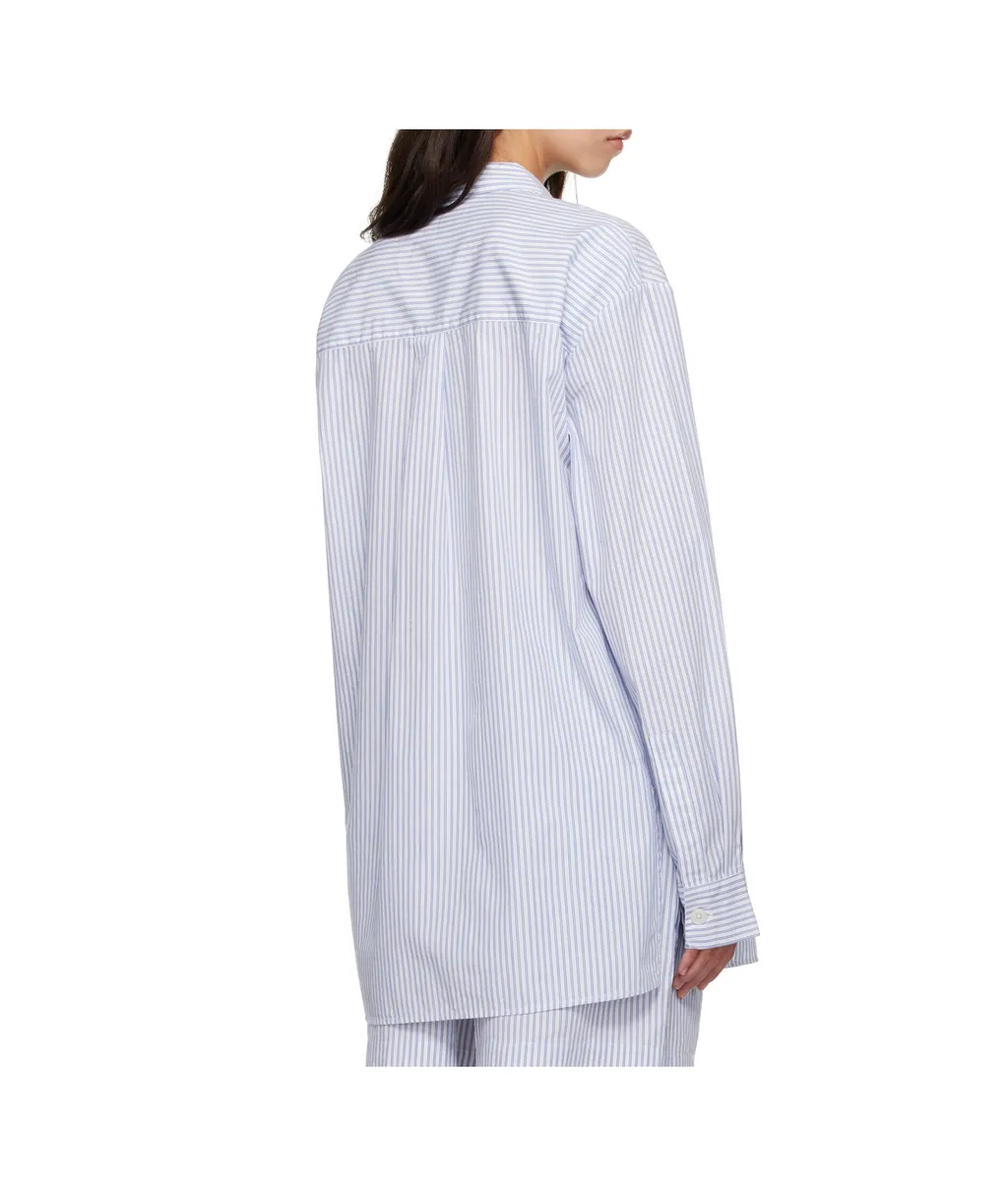 Striped Poplin Pajama Shirt