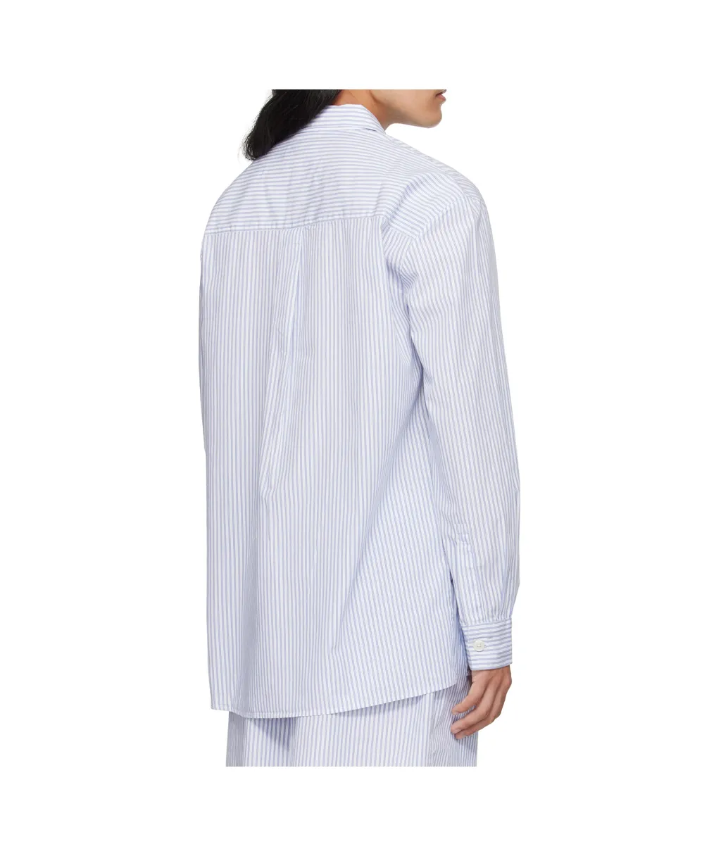 Striped Poplin Pajama Shirt