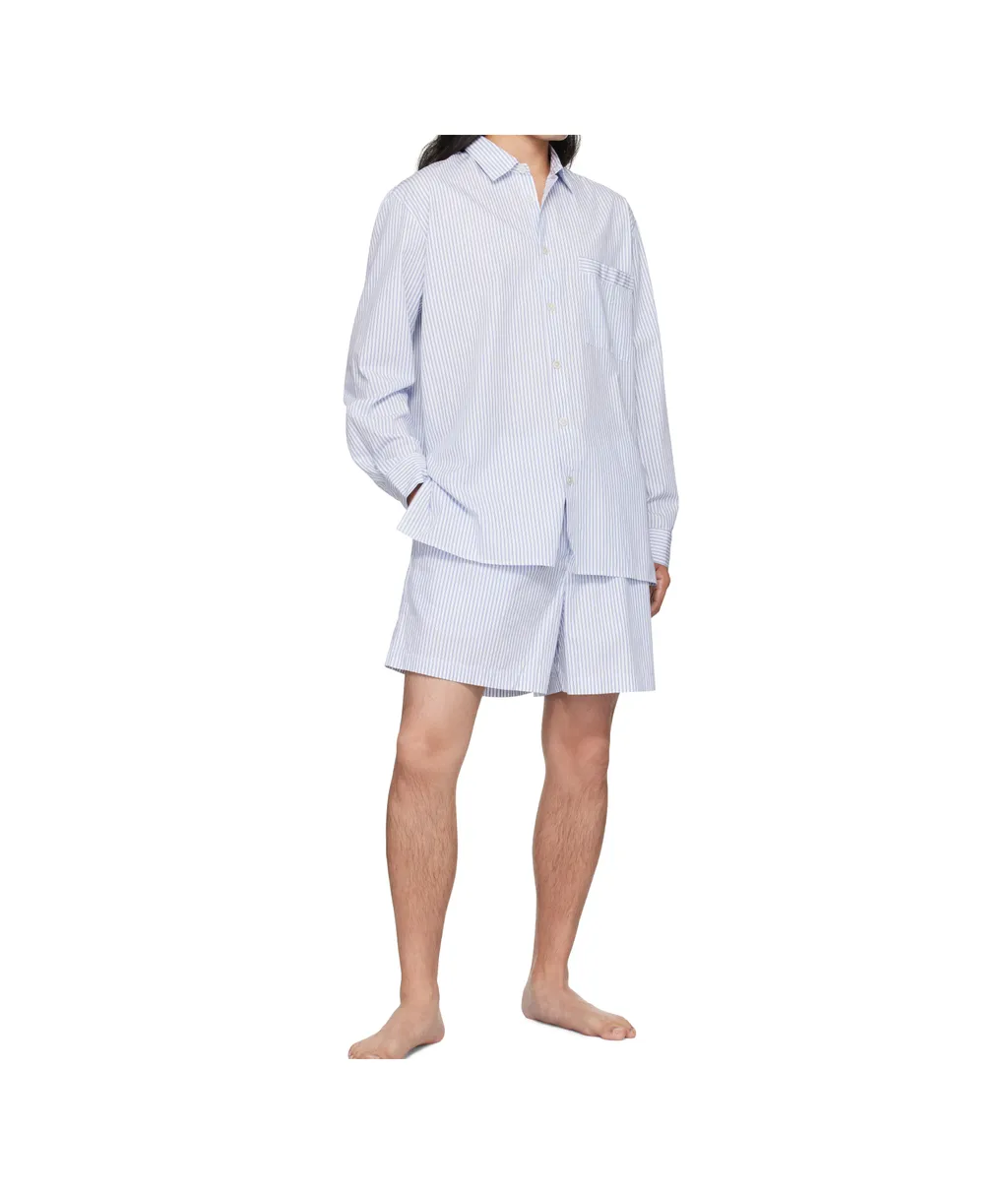 Striped Poplin Pajama Shirt