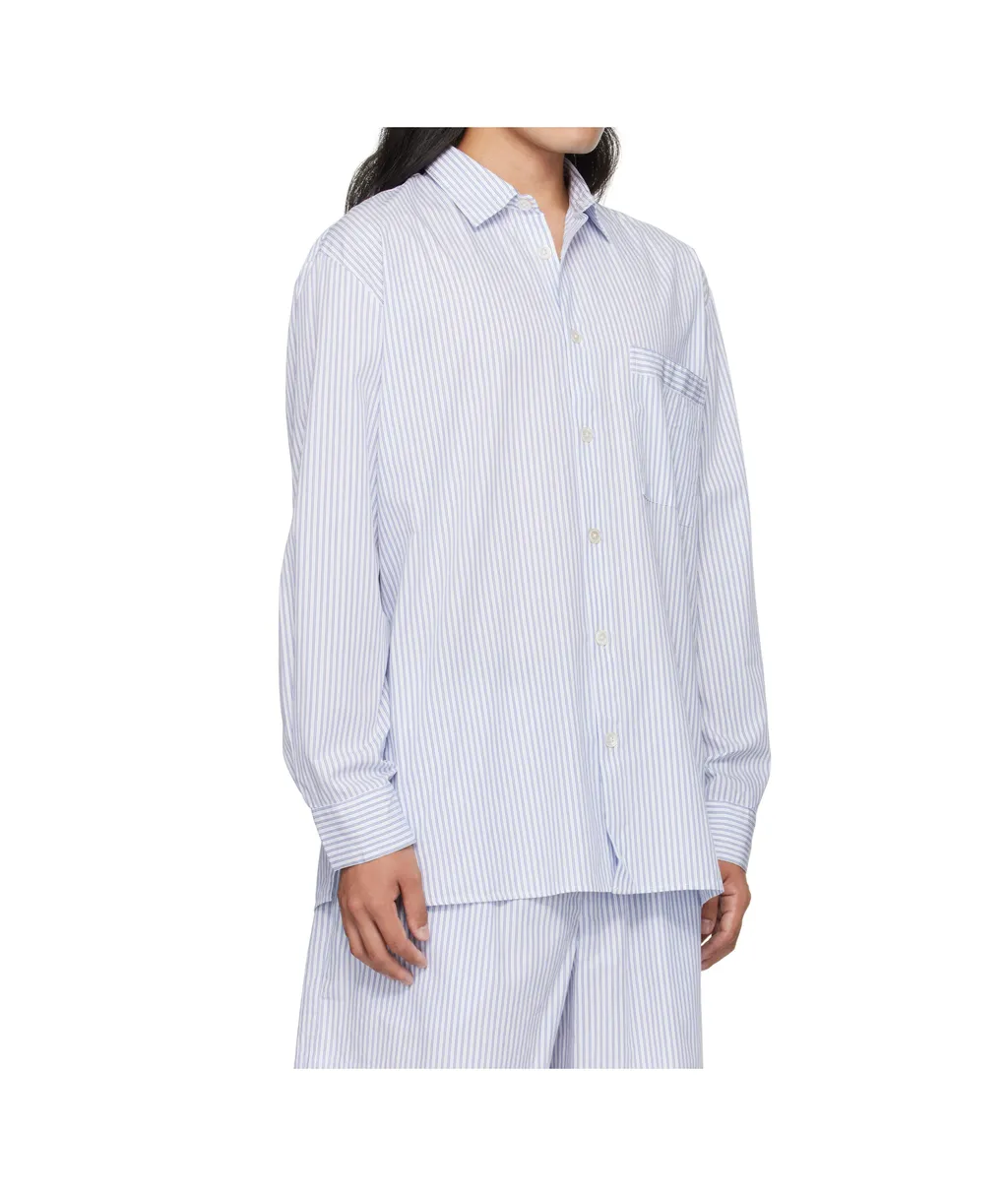 Striped Poplin Pajama Shirt
