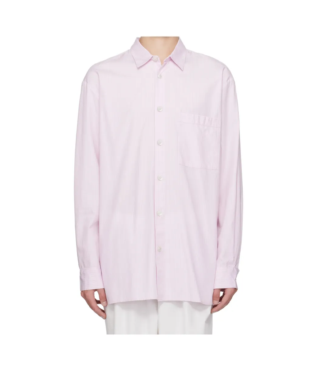 Striped Poplin Pajama Long Shirt