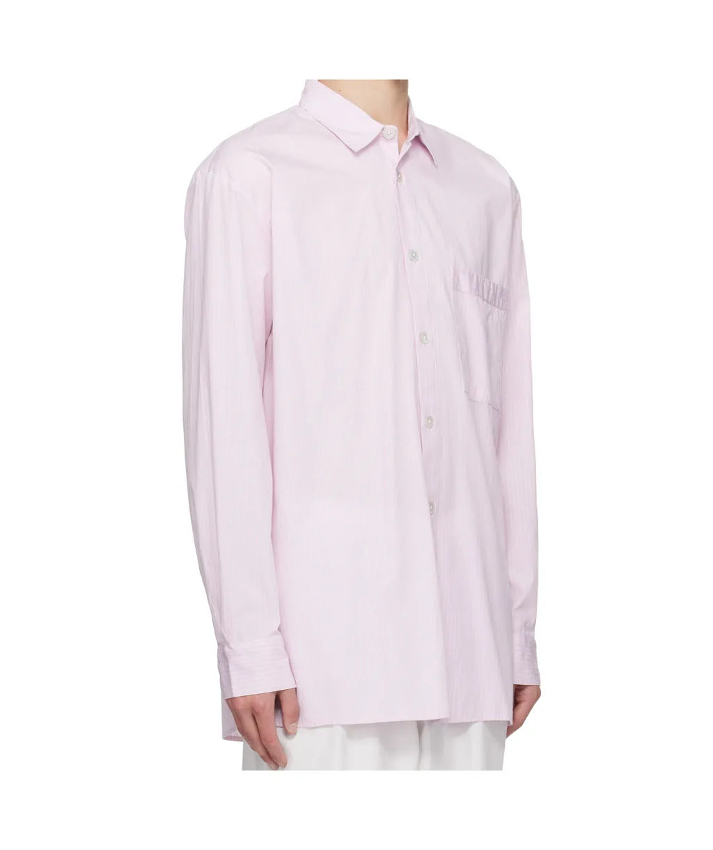 Striped Poplin Pajama Long Shirt