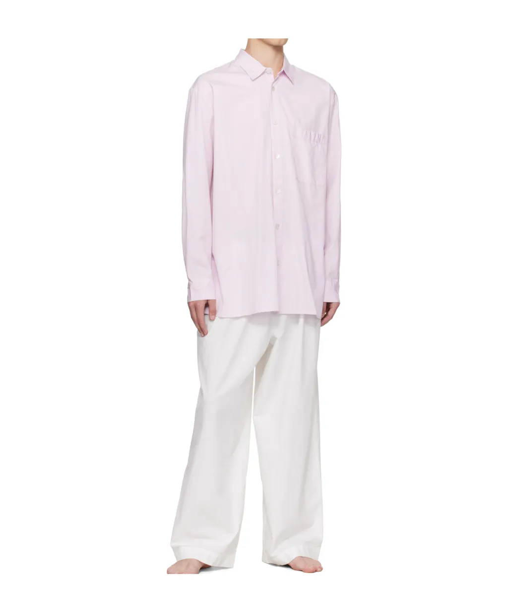 Striped Poplin Pajama Long Shirt