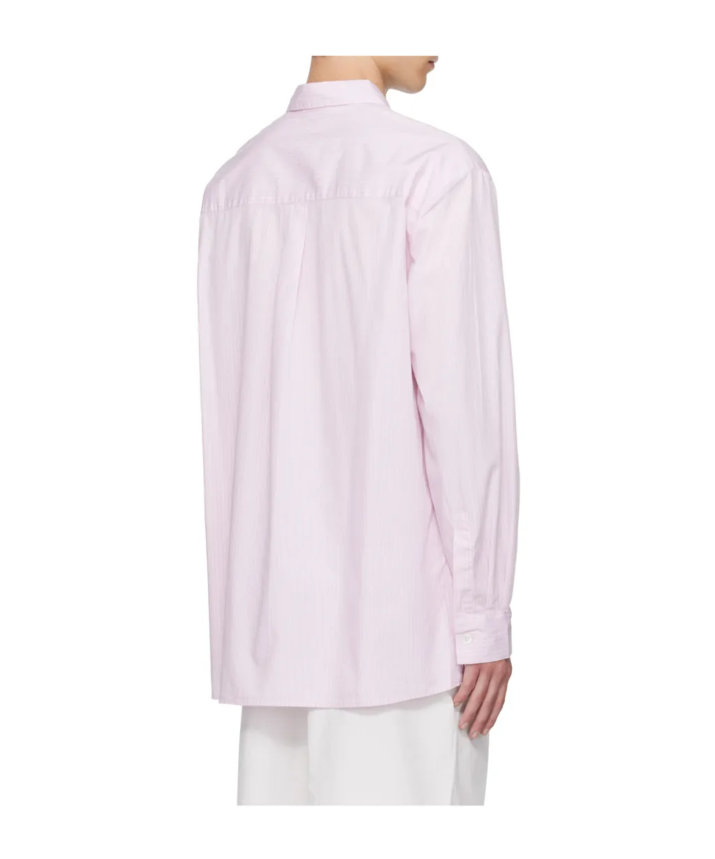 Striped Poplin Pajama Long Shirt