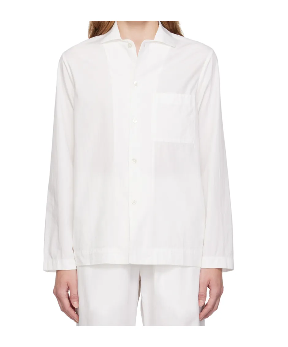 Buttoned Poplin Pajama Shirt