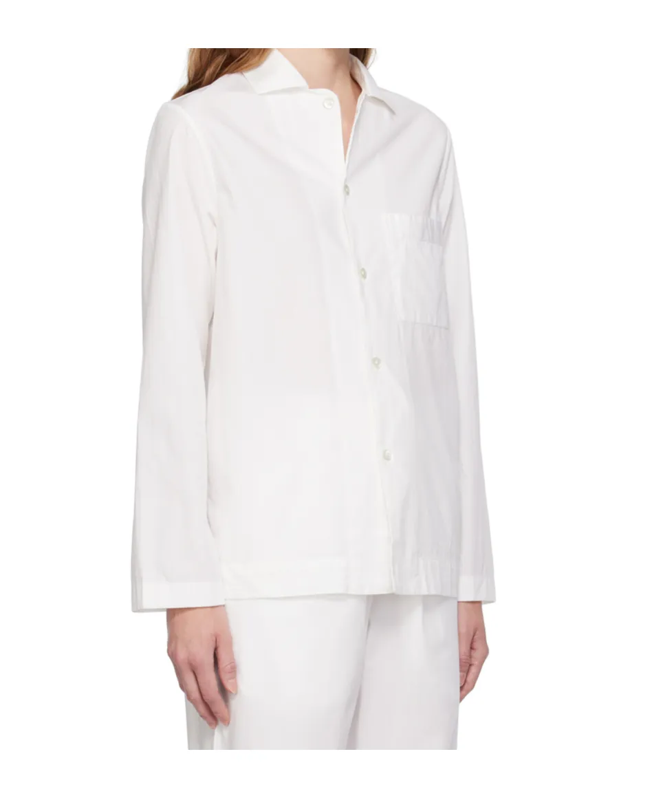 Buttoned Poplin Pajama Shirt