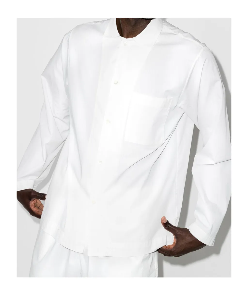 Buttoned Poplin Pajama Shirt