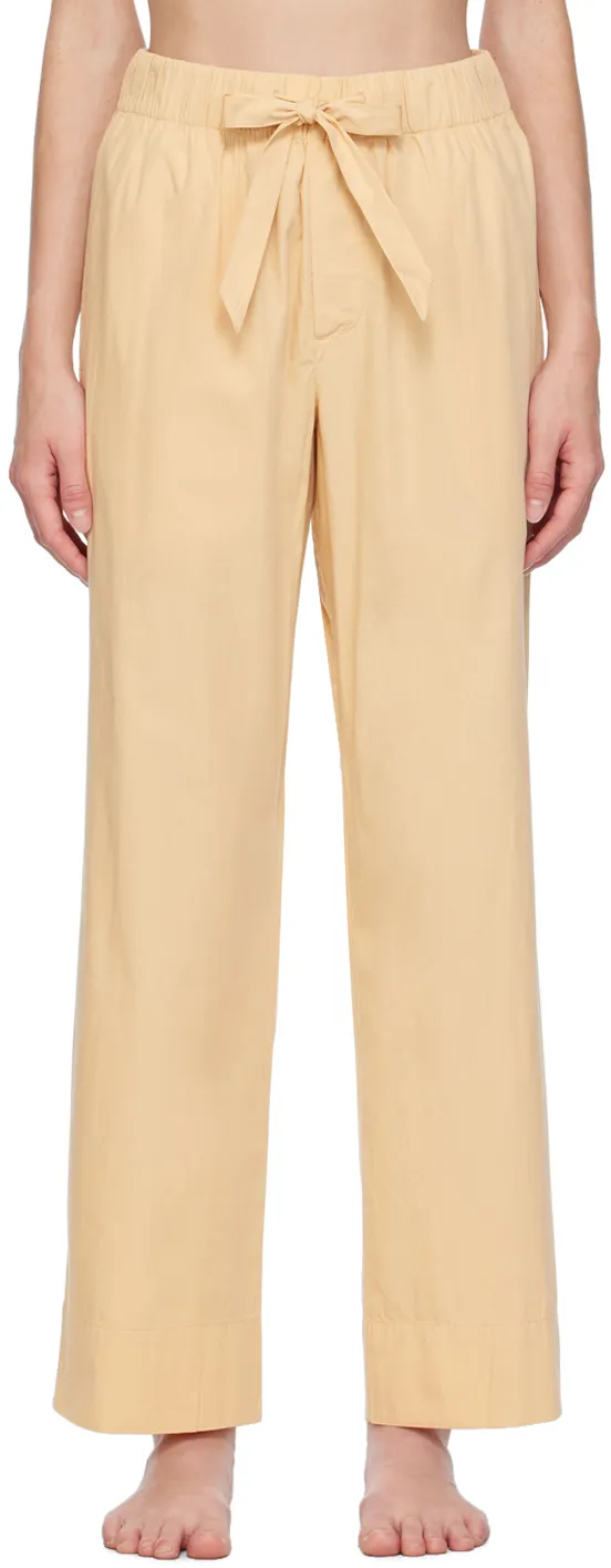 Drawstring Poplin Pajama Bottoms