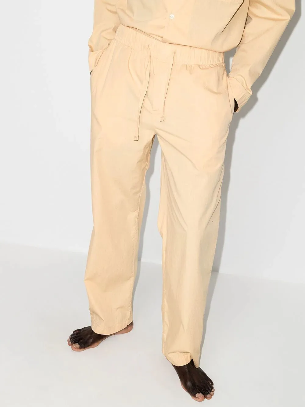 Drawstring Poplin Pajama Bottoms
