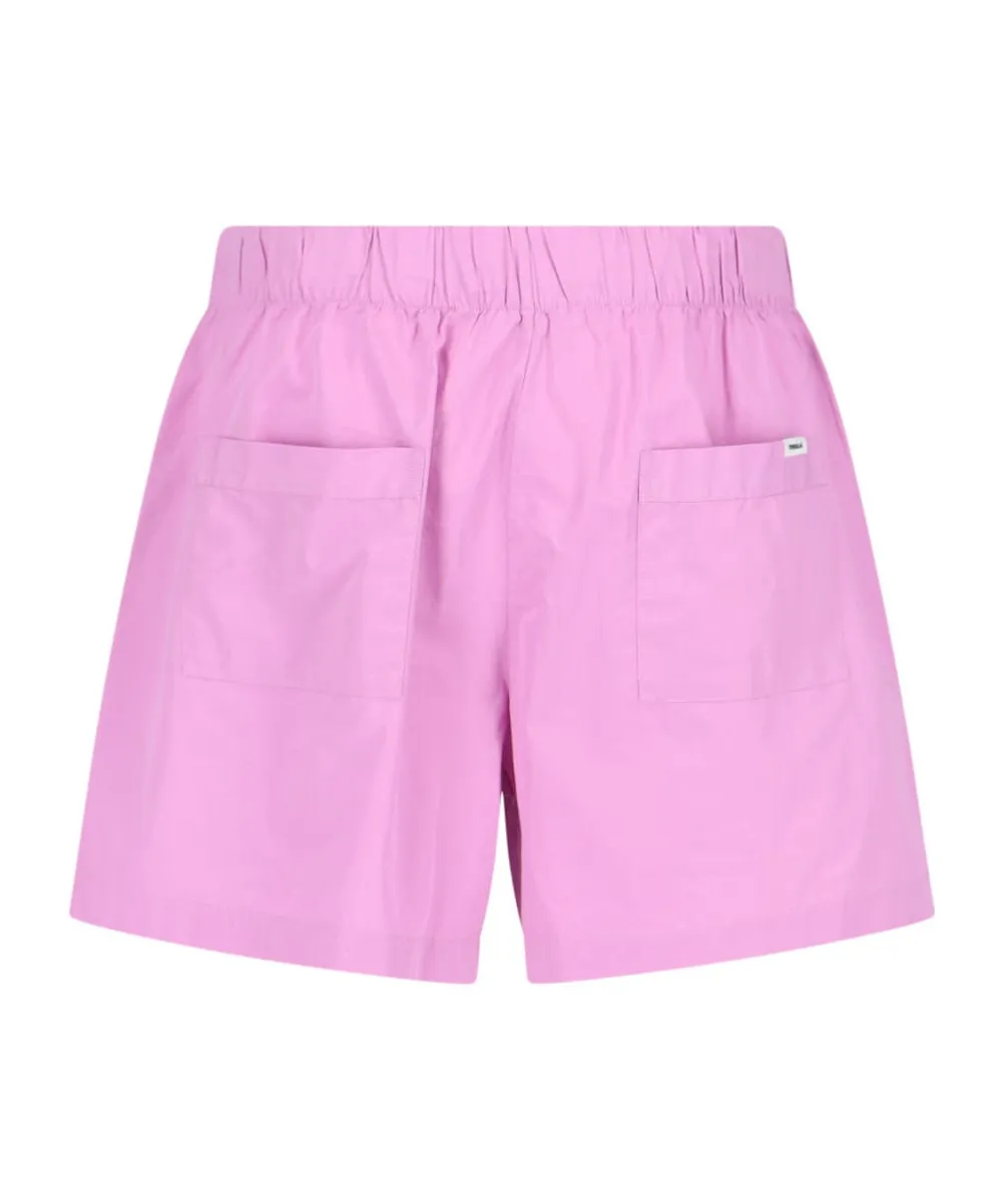High-Waist Drawstring Poplin Shorts