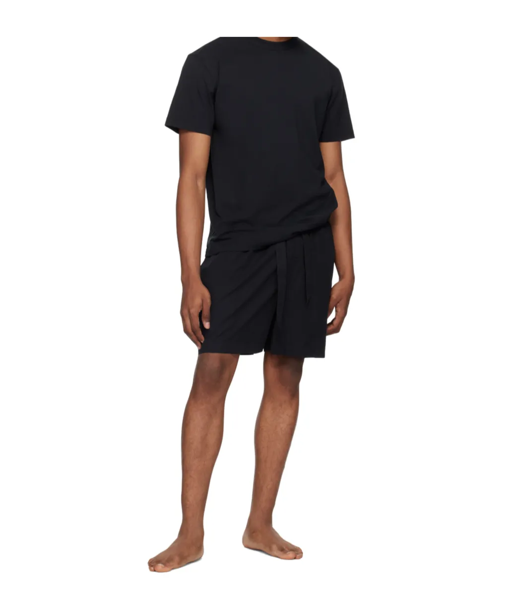 Drawstring Poplin Sleep Shorts