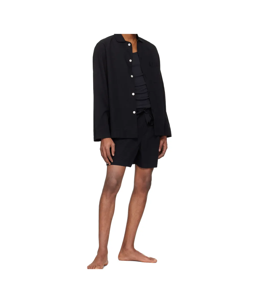 Drawstring Poplin Sleep Shorts