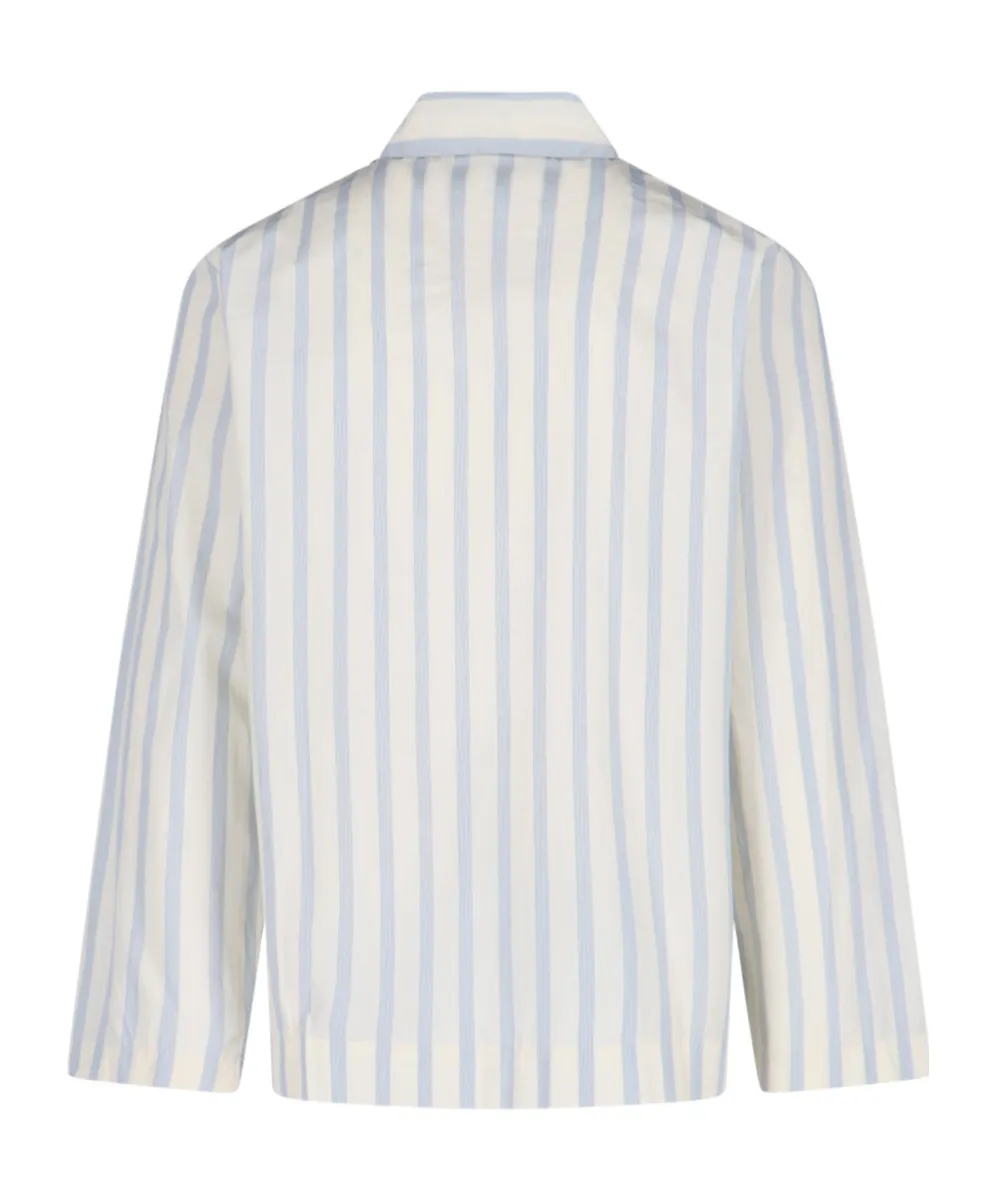 Striped Long-Sleeved Shirt Pajamas