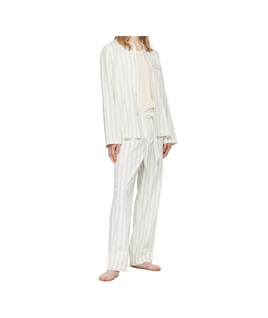 Striped Long-Sleeved Shirt Pajamas