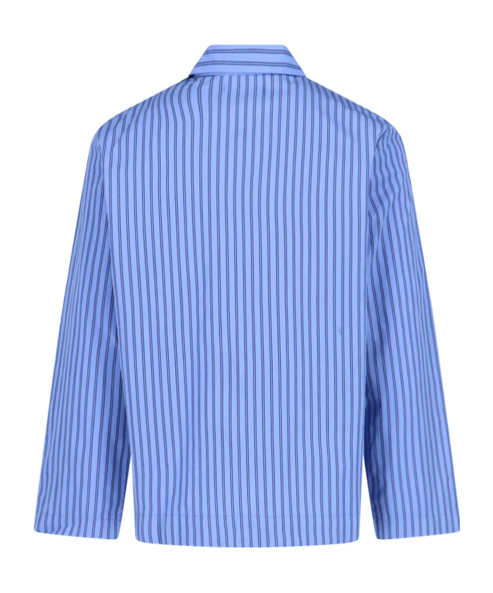 Striped Poplin Pajama Shirt