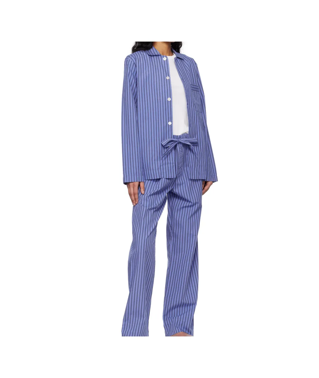 Striped Poplin Pajama Shirt