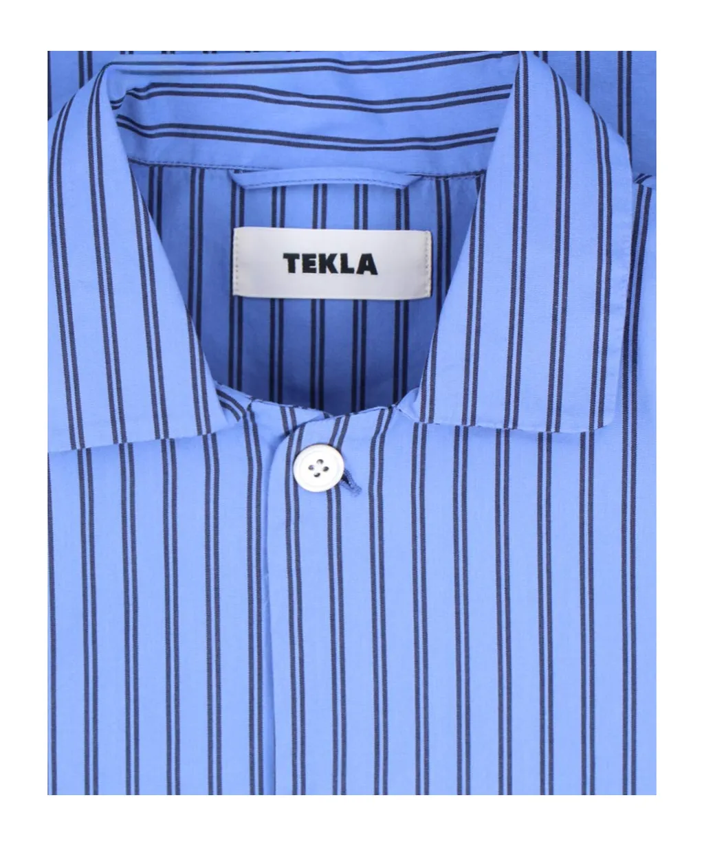 Striped Poplin Pajama Shirt