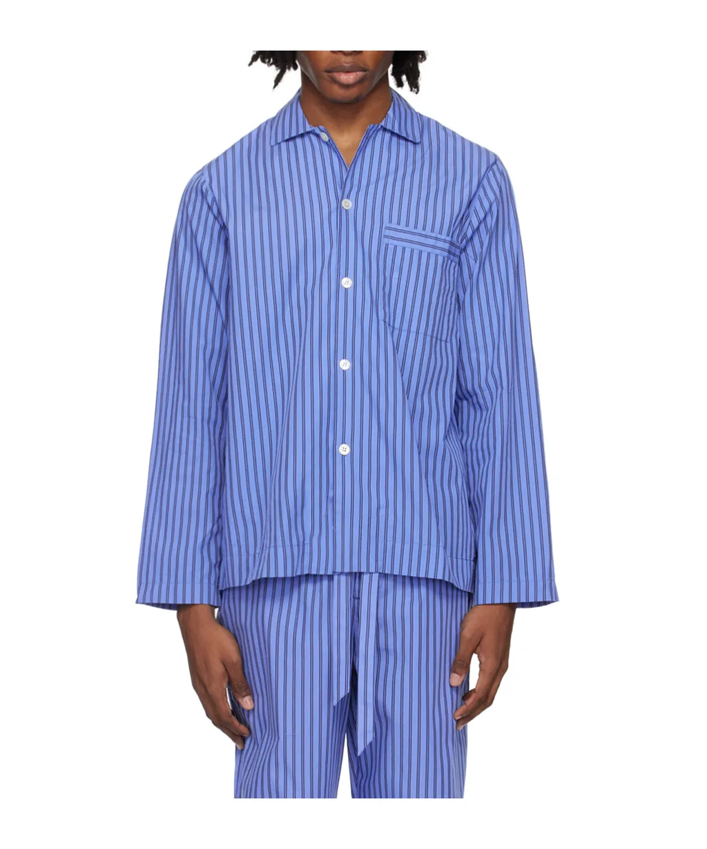 Striped Poplin Pajama Shirt