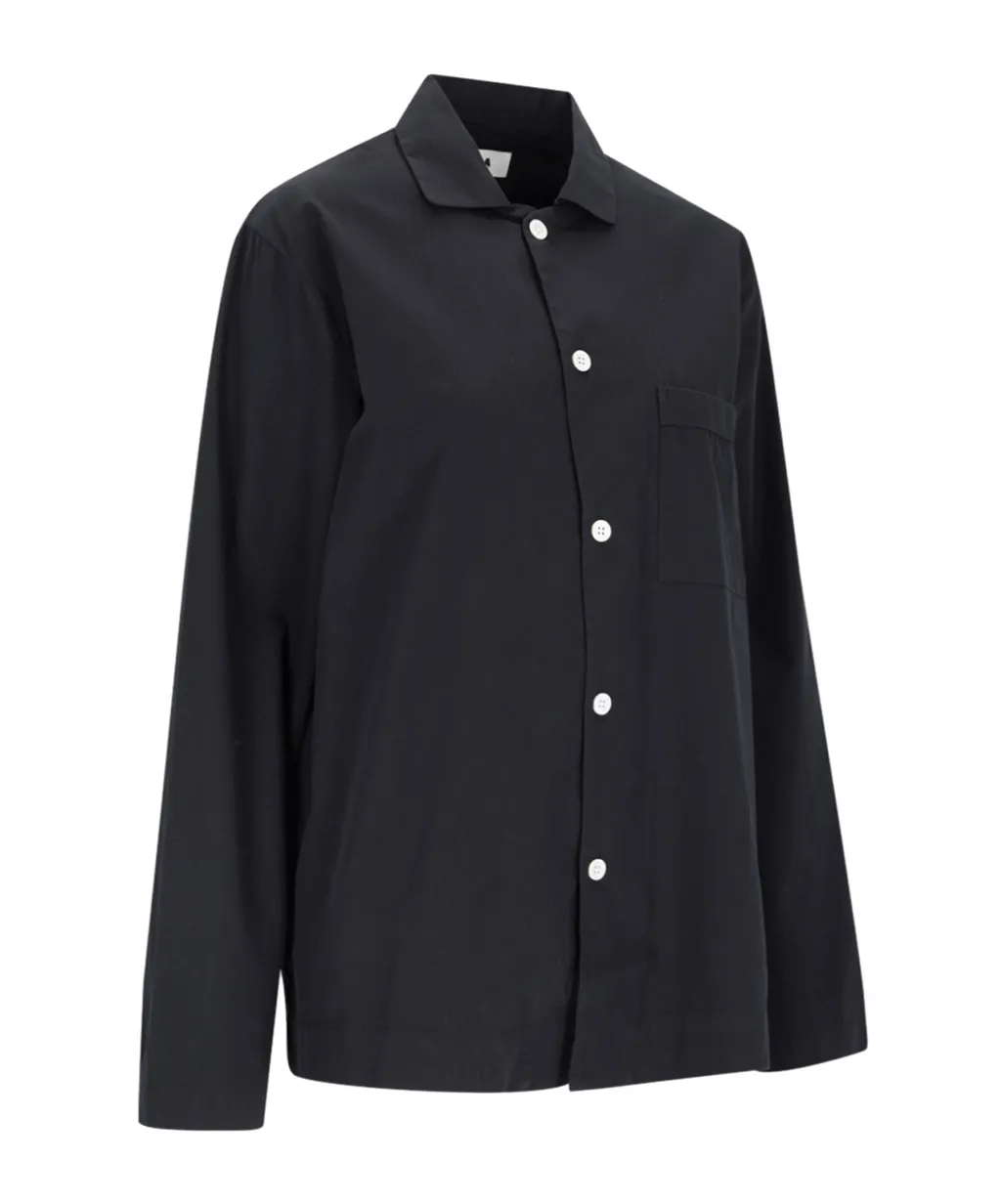 Relaxed Fit Poplin Pajama Shirt