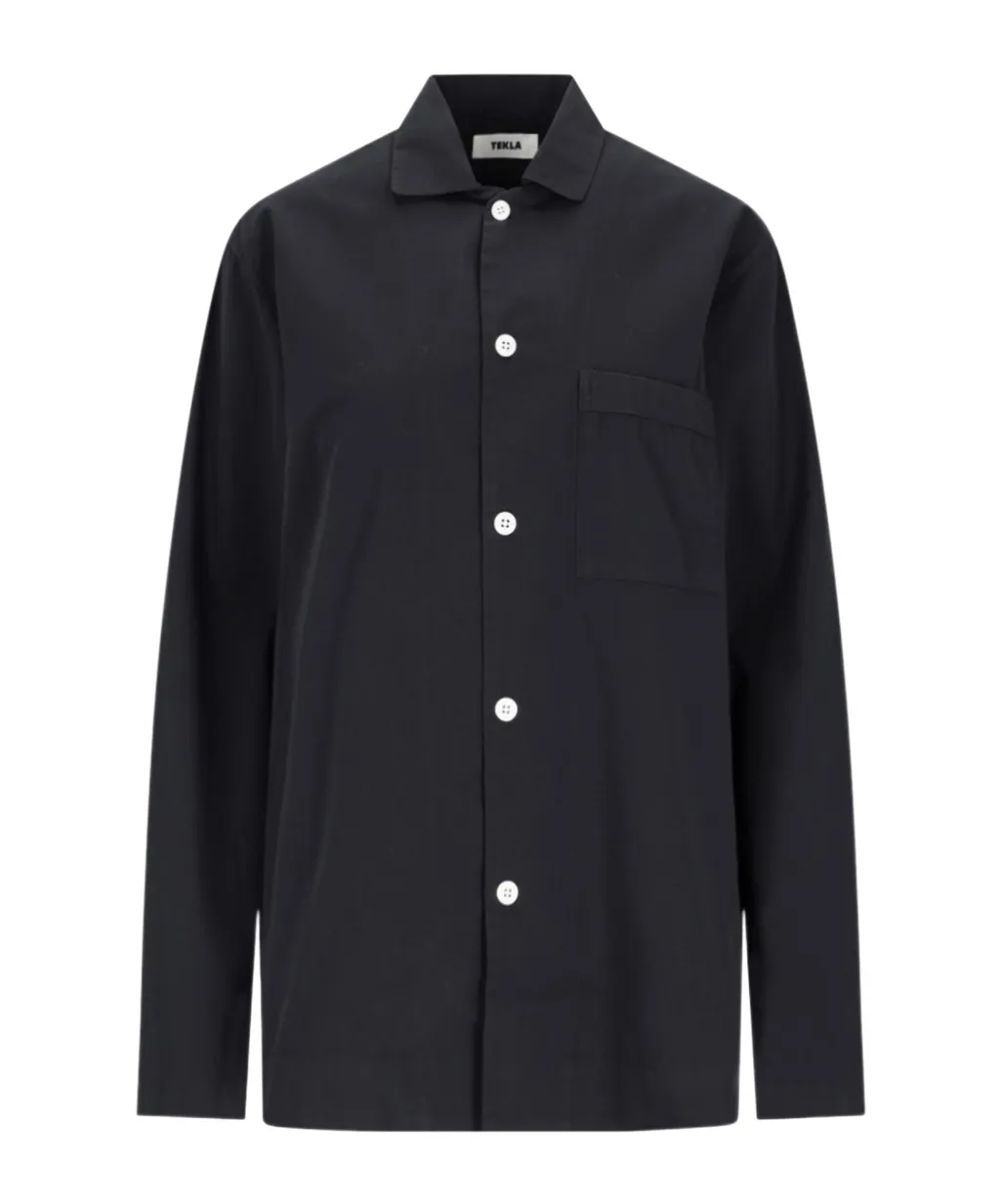 Relaxed Fit Poplin Pajama Shirt