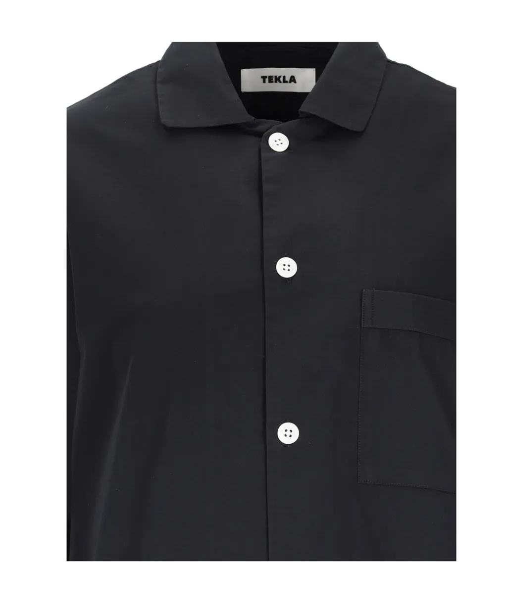 Relaxed Fit Poplin Pajama Shirt