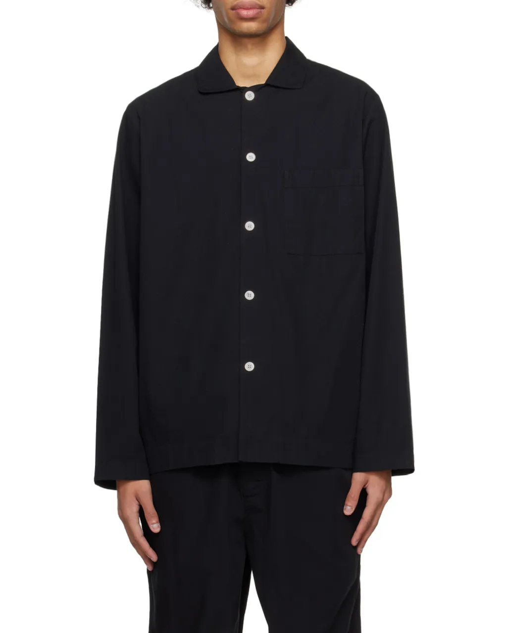 Relaxed Fit Poplin Pajama Shirt