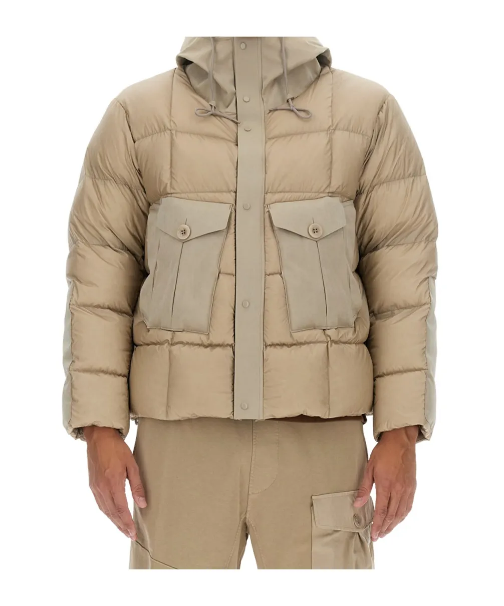 Drawstring Hooded Padded Coat