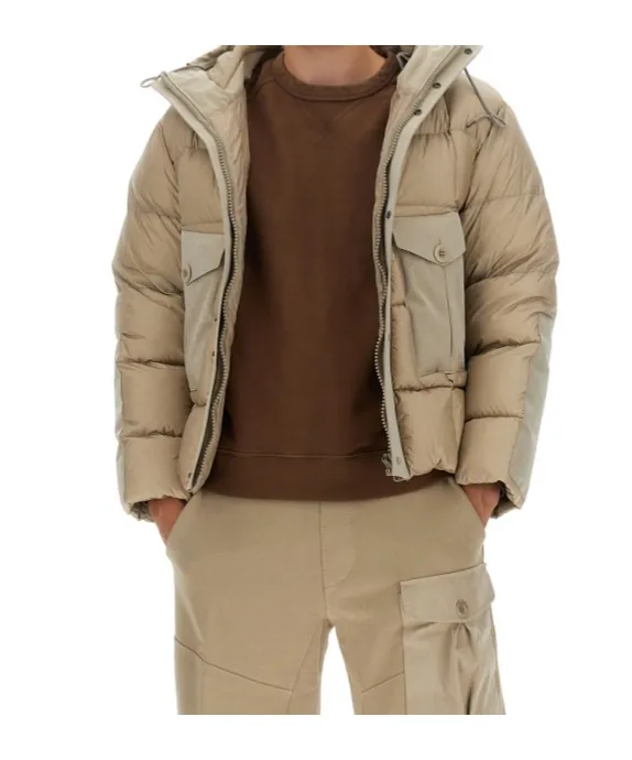 Drawstring Hooded Padded Coat