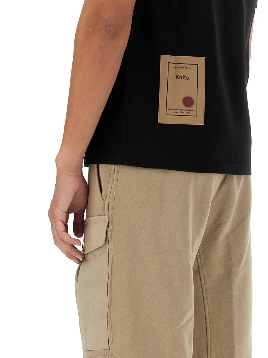 Logo Patch Crewneck T-Shirt
