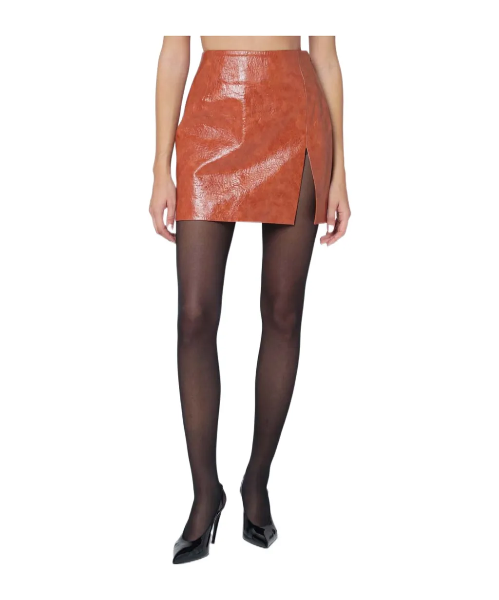 Faux Leather Mini Skirt