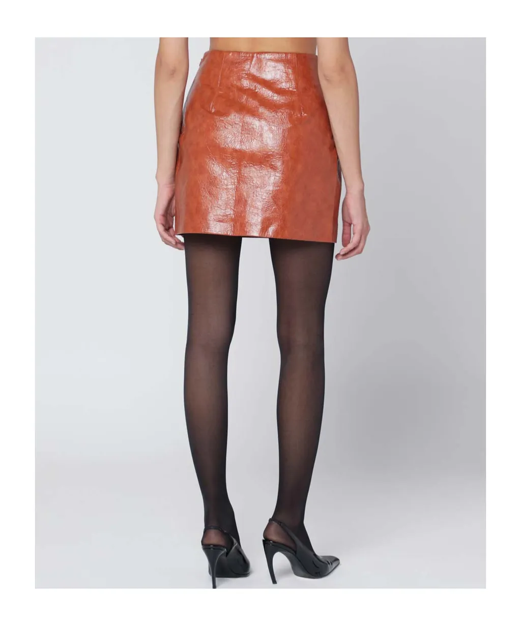 Faux Leather Mini Skirt