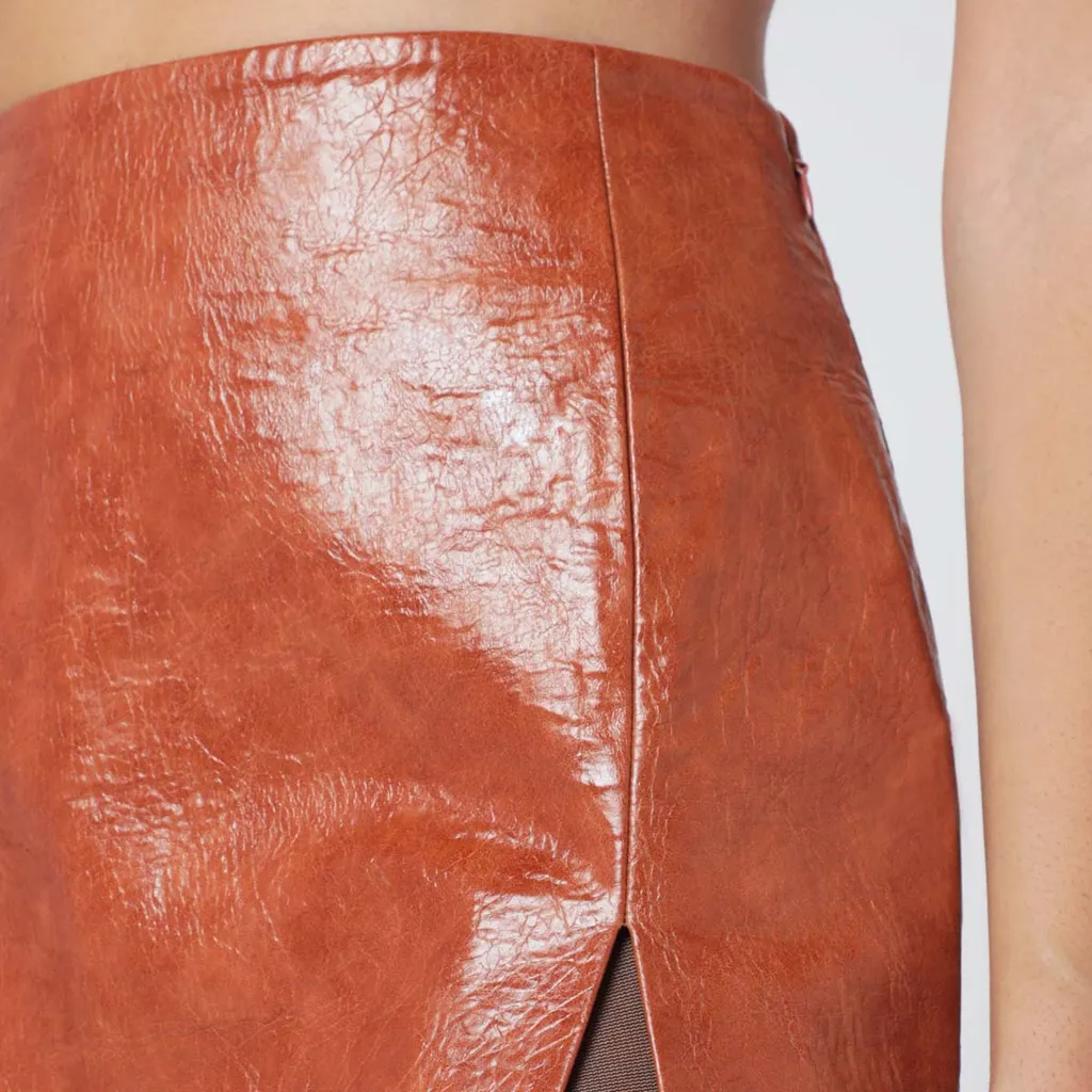 Faux Leather Mini Skirt