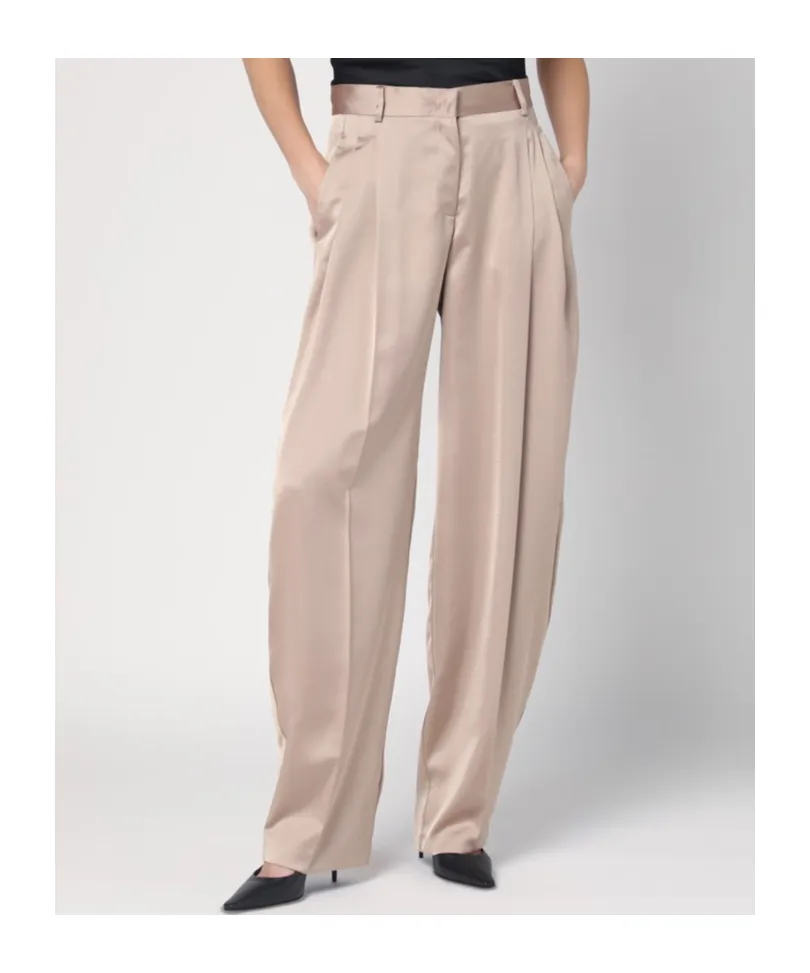 Pleated Wide-Leg Pants