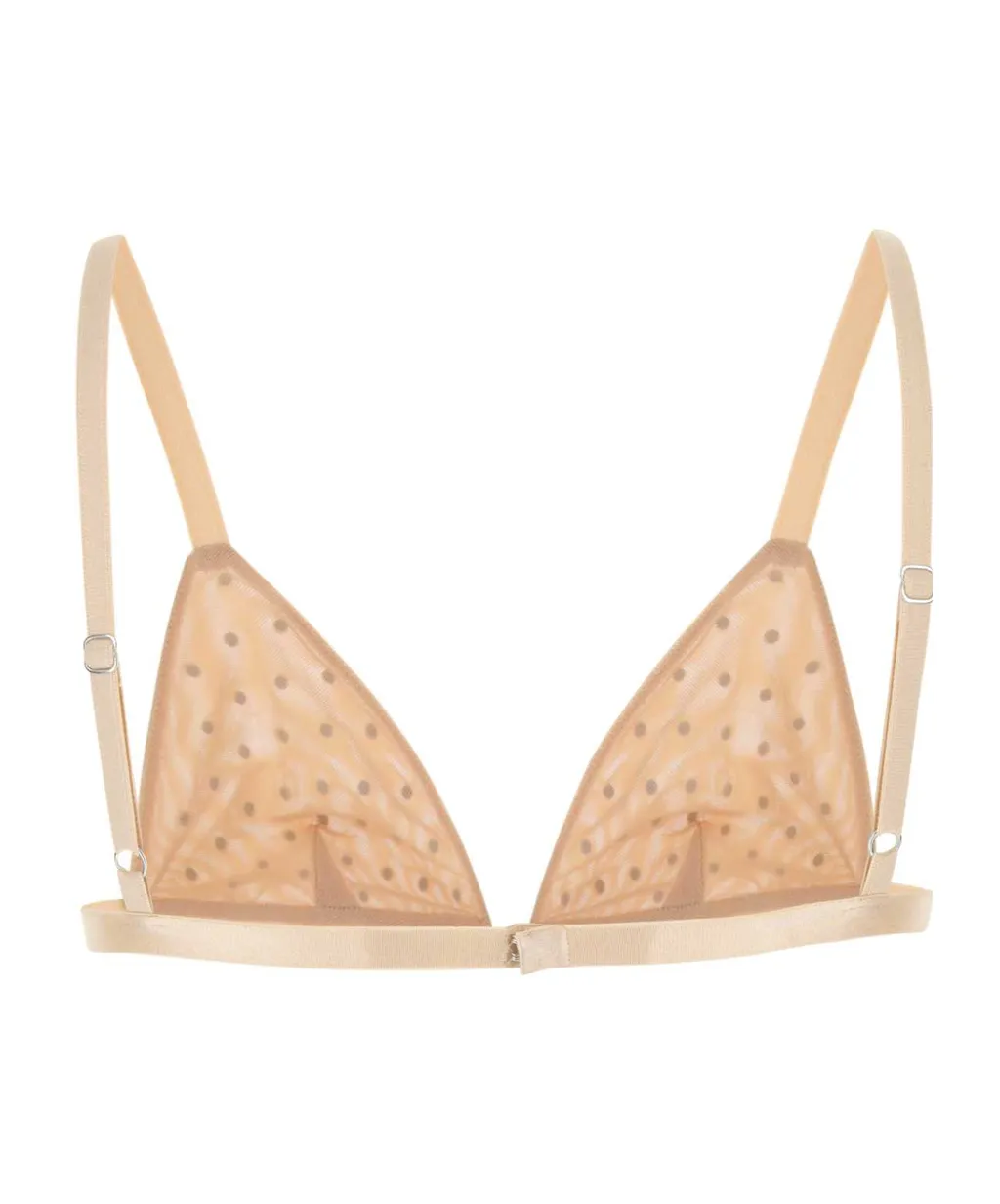 Embellished Strapped Triangle Bra
