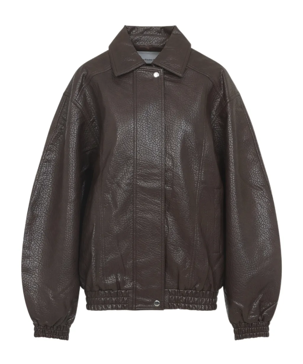 Faux Leather Casual Jacket