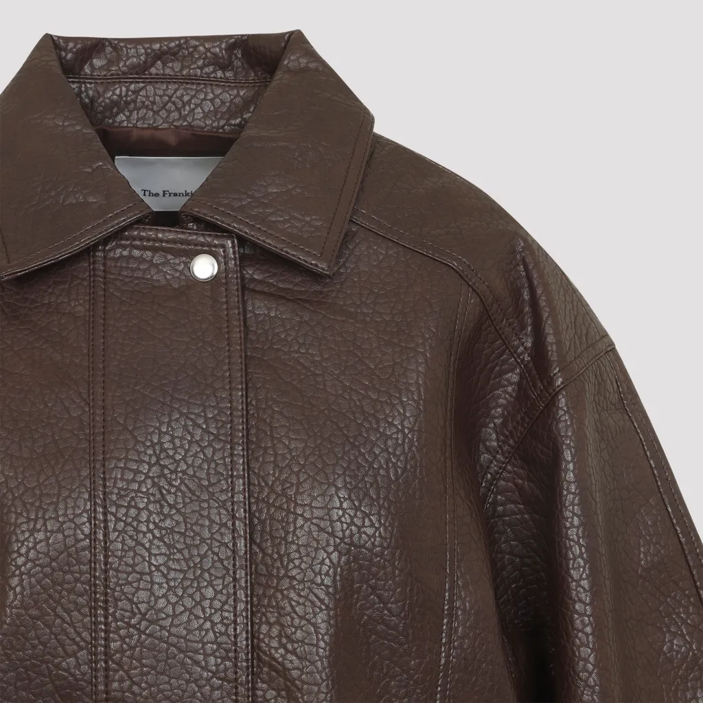 Faux Leather Casual Jacket