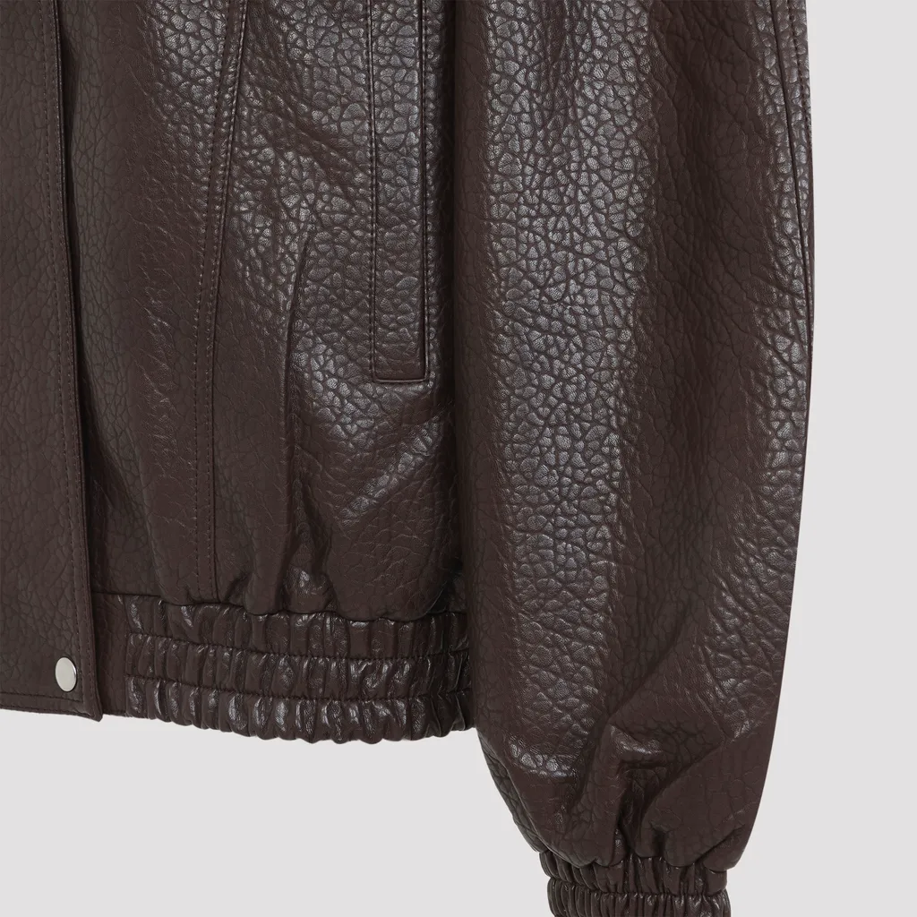 Faux Leather Casual Jacket