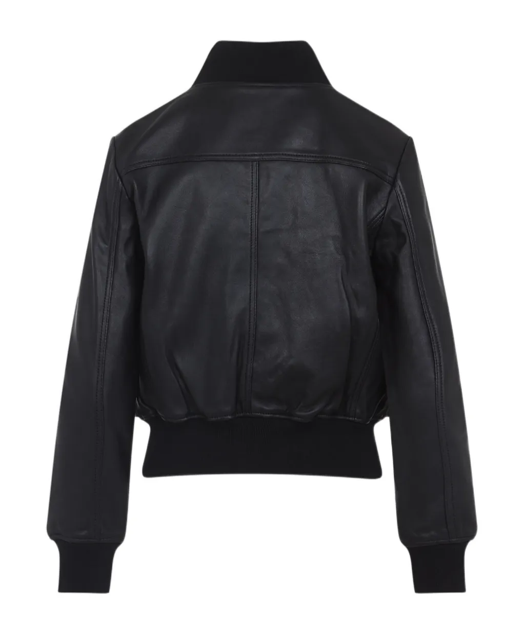Long Sleeve Leather Jacket