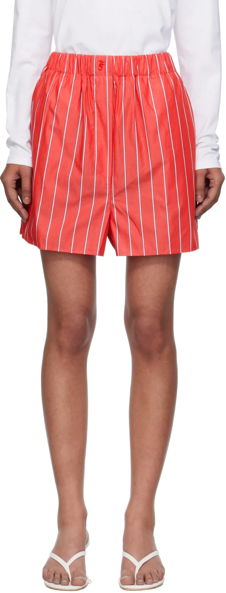 Lui Striped Cotton-Poplin Shorts