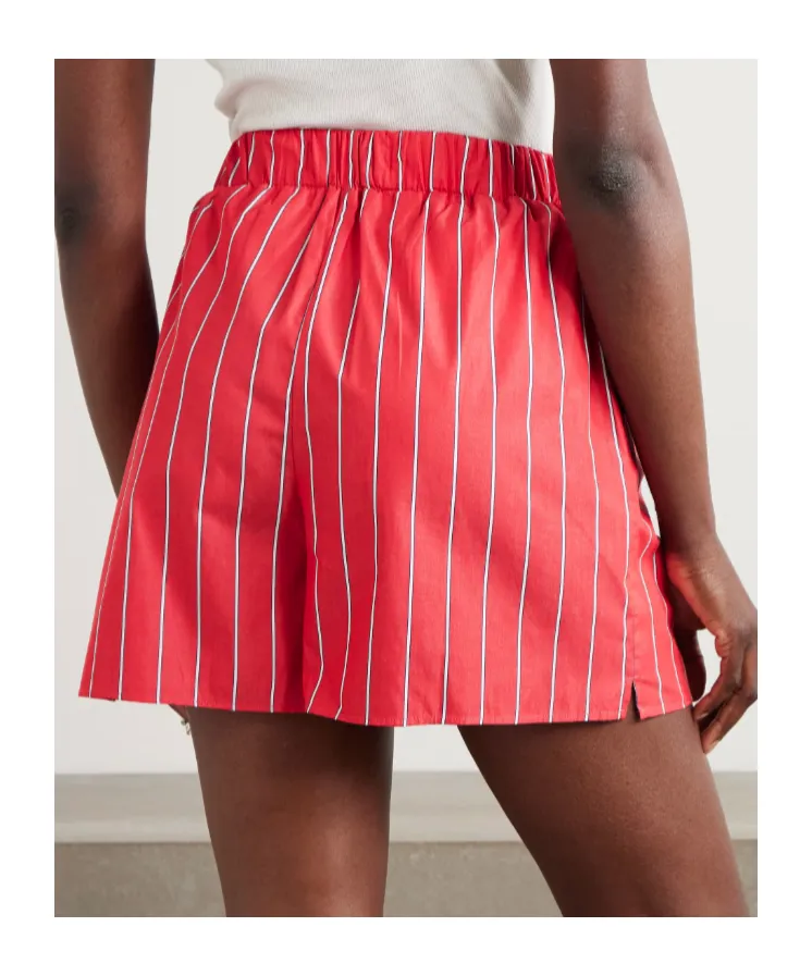 Lui Striped Cotton-Poplin Shorts