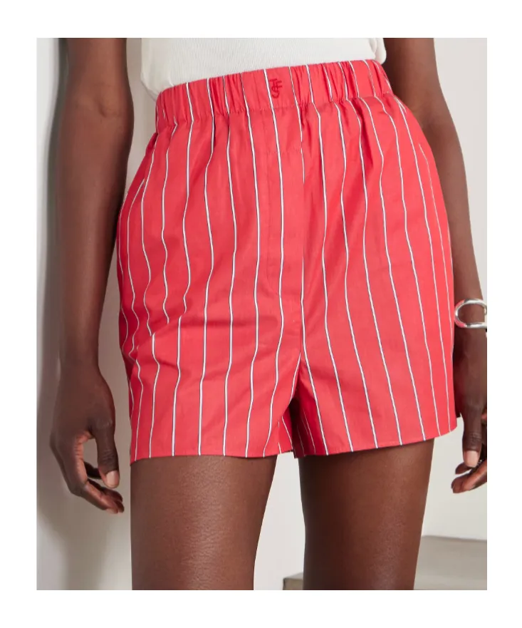 Lui Striped Cotton-Poplin Shorts