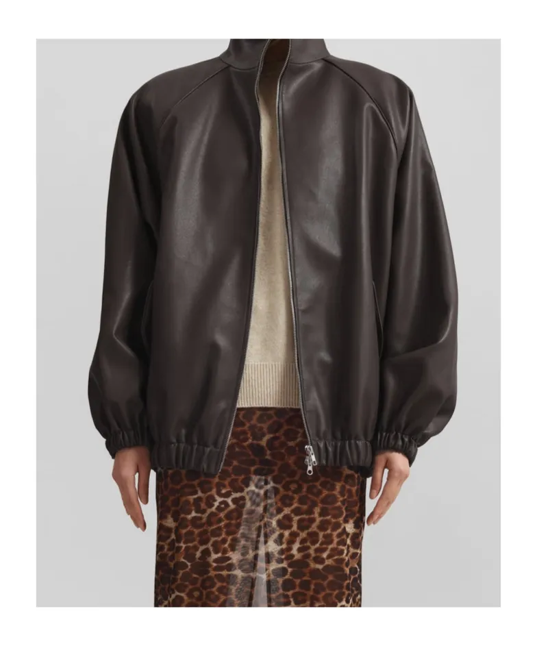 Senta Faux Leather Bomber