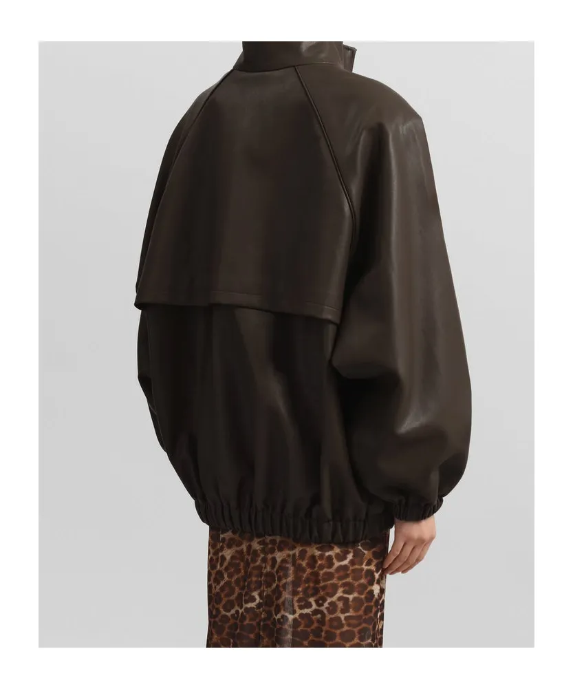 Senta Faux Leather Bomber
