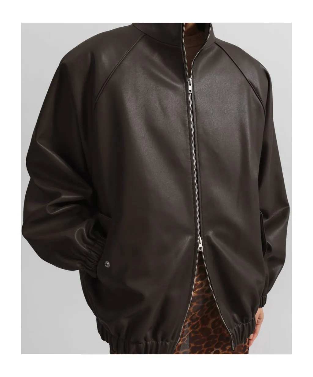 Senta Faux Leather Bomber