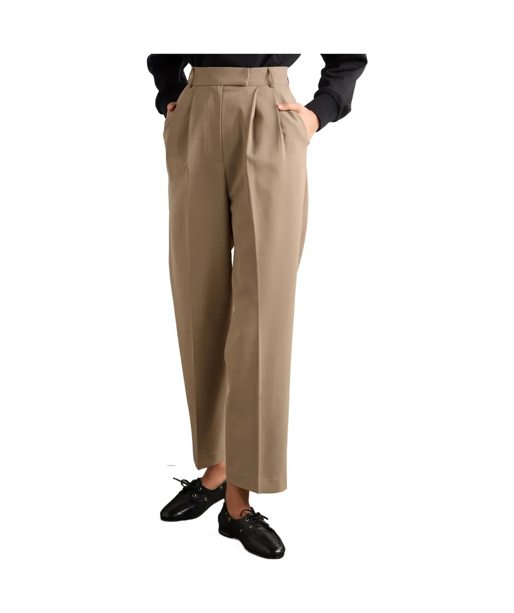 Bea Pleated Tapered-Leg Pants