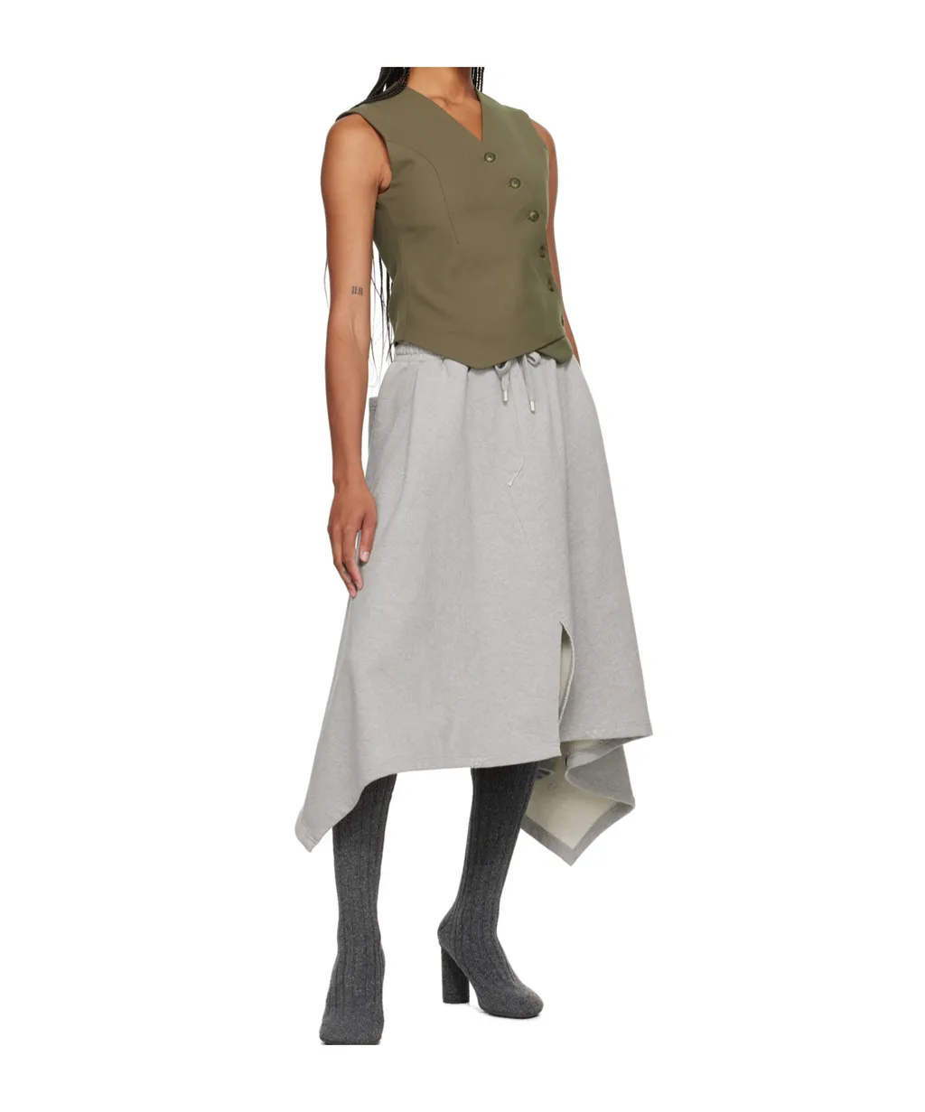 Sleeveless Button-Fastening Top