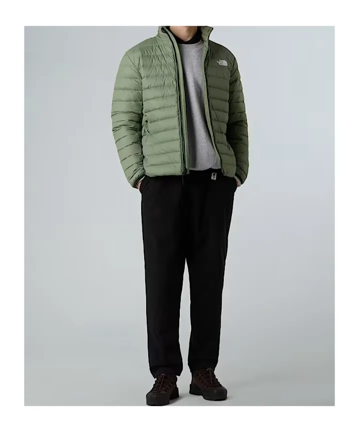 Logo Embroidered Zipped Down Jacket