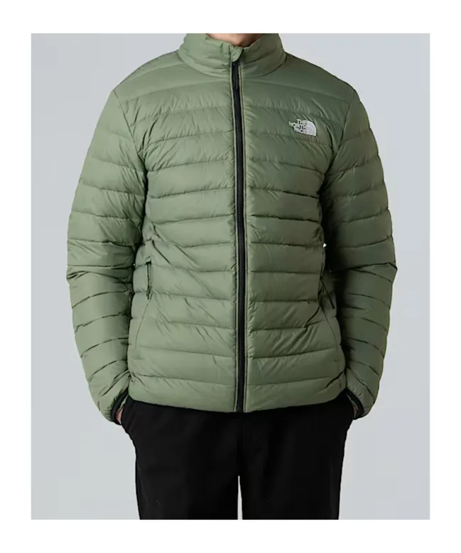 Logo Embroidered Zipped Down Jacket