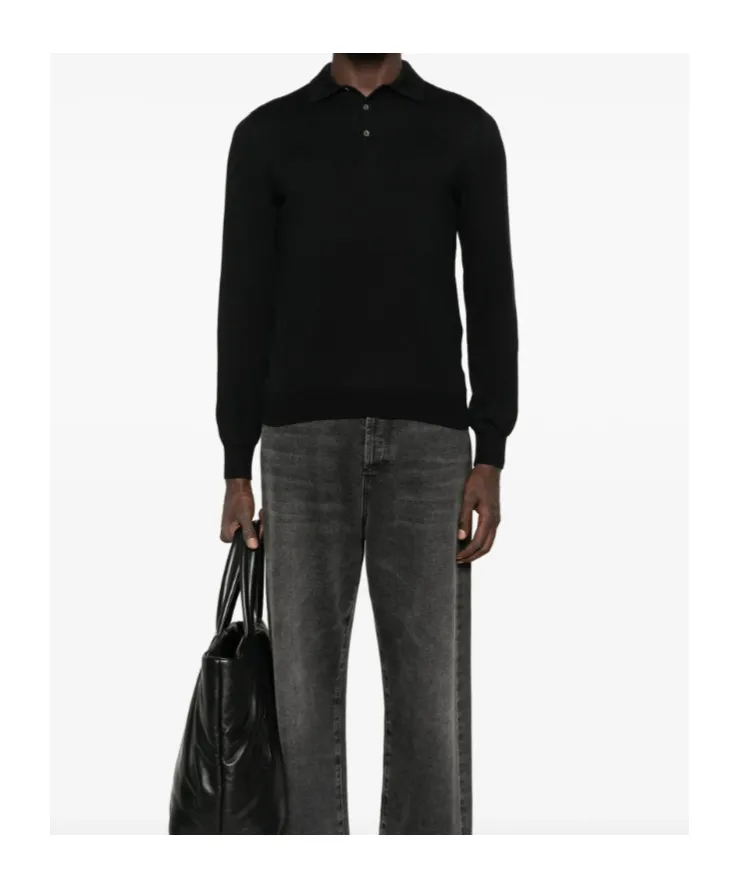 Long-Sleeved Polo Shirt