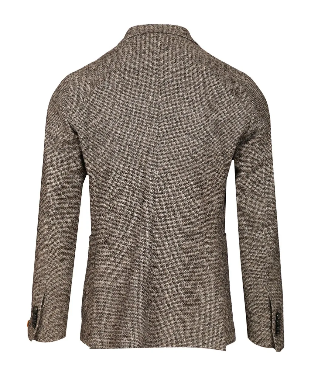 Double-Breasted Textured Blazer